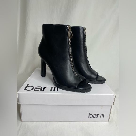 Bar III Dillan P Womens Faux Leather Ankle Booties Black Size 7.5M New - Picture 4 of 13